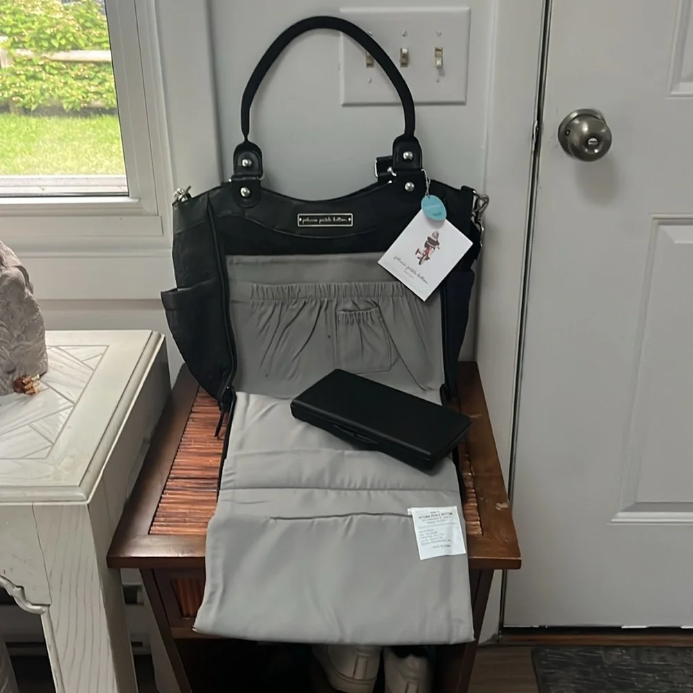 Petunia Pickle Bottom Central Park North Embossed City Carryall Diaper Bag,NWT